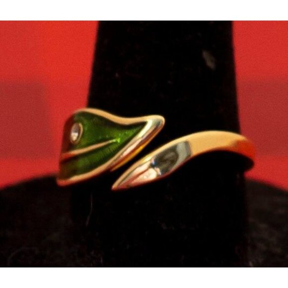 Vintage Majestic Leaf Ring Size 7 1/2 by Avon - O25 - Picture 3 of 4